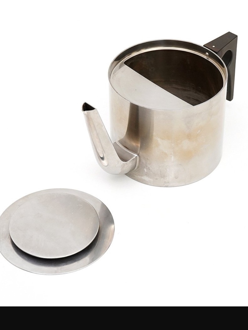 Stelton Cylinda line Stainless Steel teapot designed by Arne Jacobsen